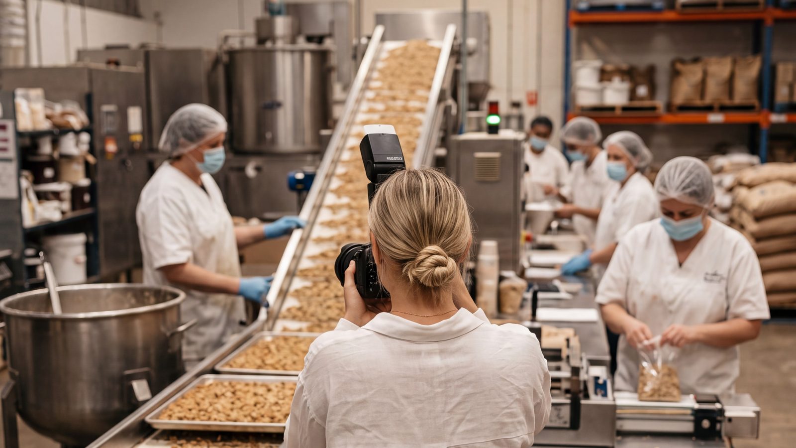 Marnie shooting inside a food production facility